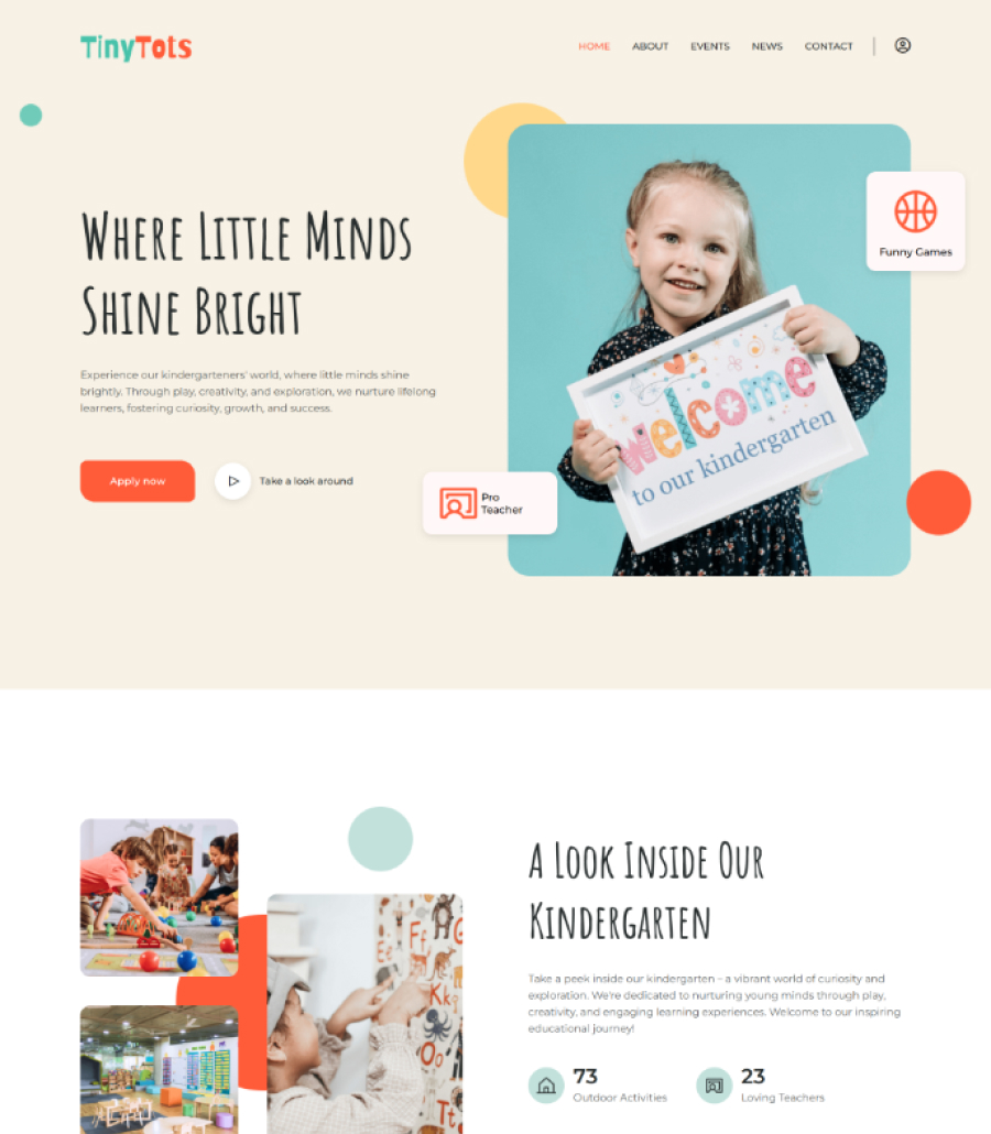 TinyTots - Kindergarten Template